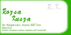 rozsa kusza business card